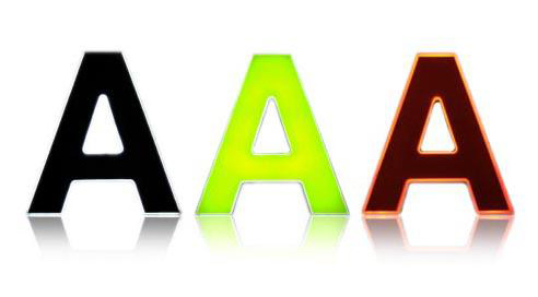 dünne LED Leuchtbuchstaben