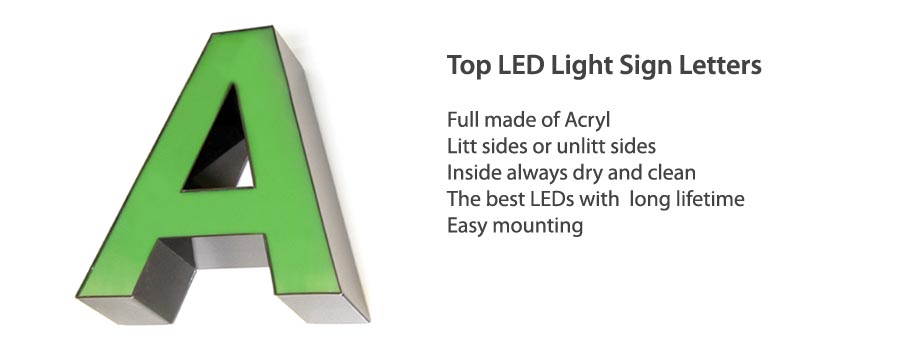 LED Light Signs Channel Letters Thin and Thick