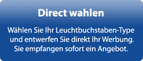 LED Leuchtbuchstaben wahlen und entwerfen